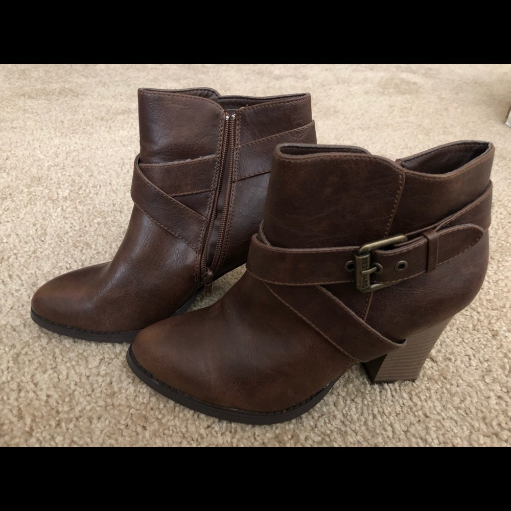 Guess Brand Brown Leather Boots